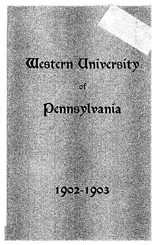 Catalogue of the Western University of Pennsylvania, year ending