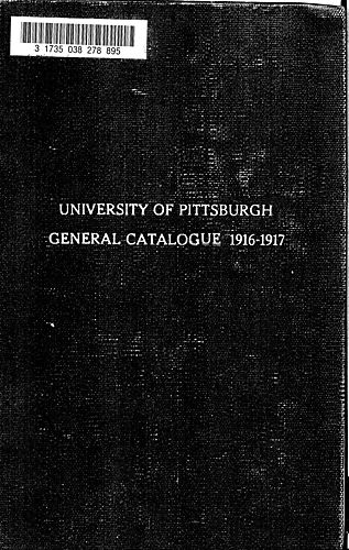 University of Pittsburgh annual catalog