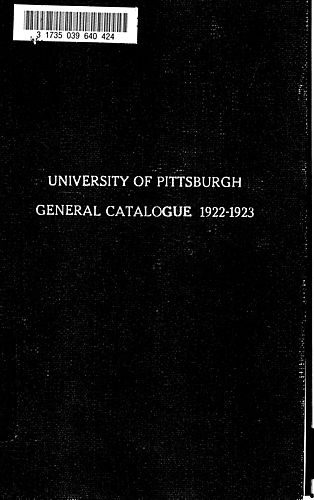 General catalog, University of Pittsburgh