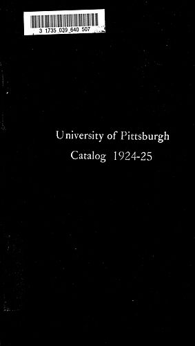 General catalog, University of Pittsburgh