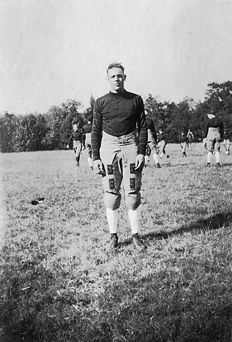 Portrait of Marsh Johnson in football uniform