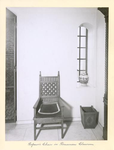 Professor's Chair in Romanian Classroom