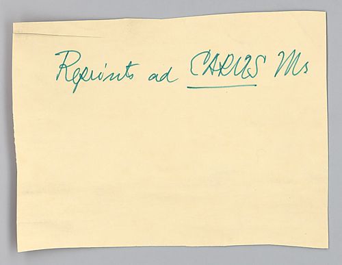 Reprints and Articles by Others Used for Carus Ms. and Hempel’s Notes,