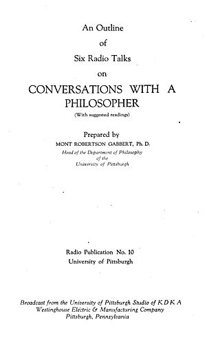 Conversations with a philosopher