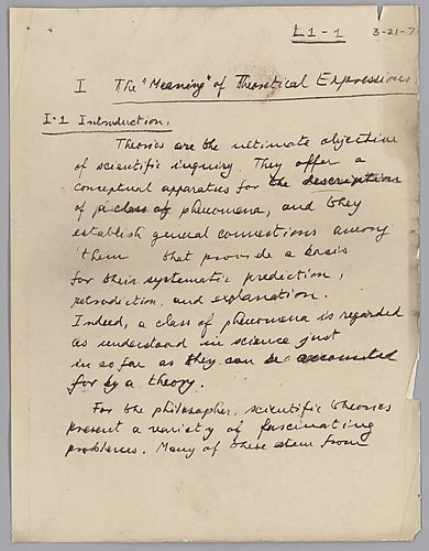 Copies of Lecture I and Parts of II and III,