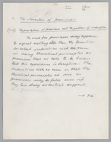 Carus Lecture Ms., Basis of Lecture Text But More Detailed & with Bibliographic References,