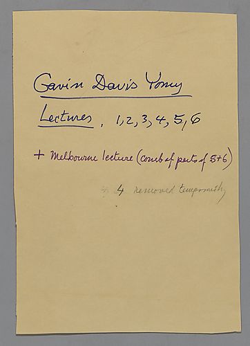 Lectures 1-3 plus Melbourne Lecture (Combination of Parts 5 & 6),