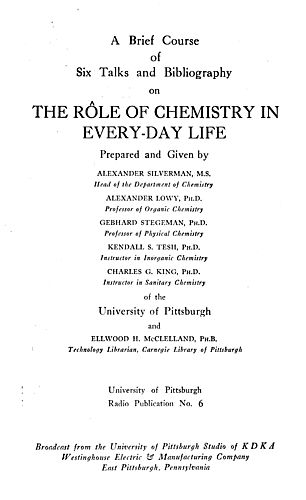 Rôle of chemistry in every-day life
