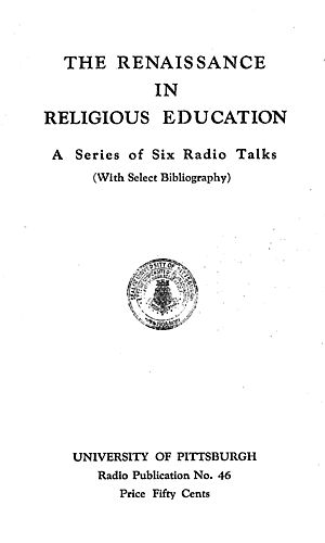 Renaissance in religious education (with select bibliography)