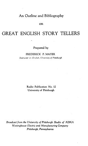 Great English story tellers