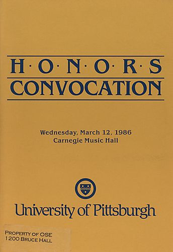 Honors convocation
