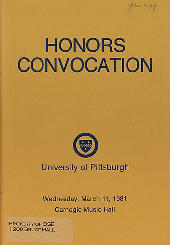 Honors convocation