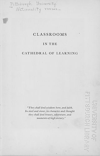Classrooms in the Cathedral of Learning