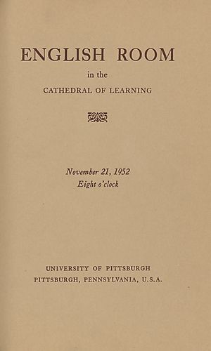 Dedication ceremony for the English Room
