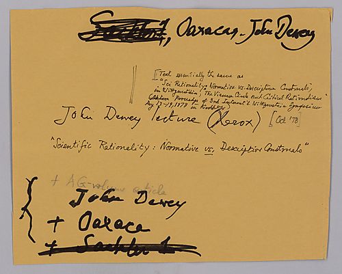 "Scientific Rationality: Normative vs. Description Construals," Oaxaca – John Dewey Lecture,