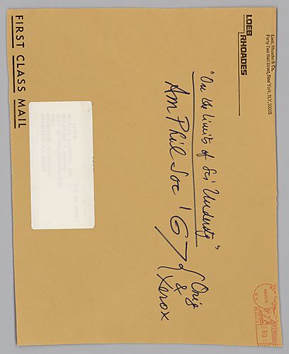 "On the Limits of Scientific Understanding," American Philosophical Society,