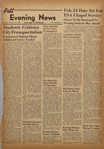 Pitt evening news
