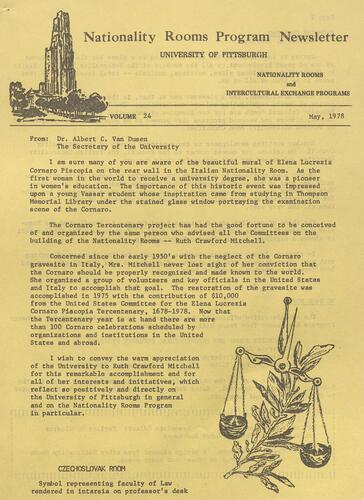 Nationality Rooms Program newsletter