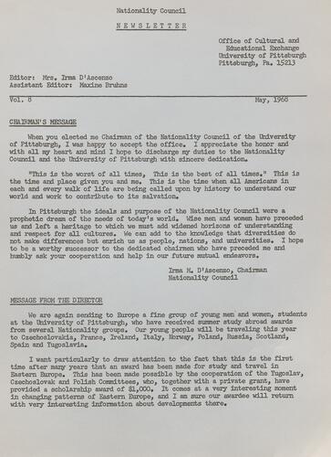 Nationality Council news