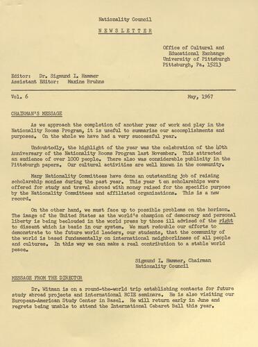 Nationality Council news