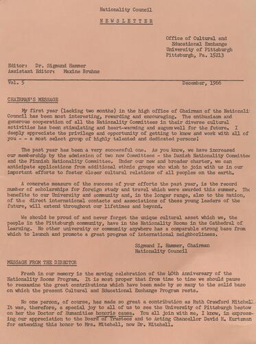 Nationality Council news