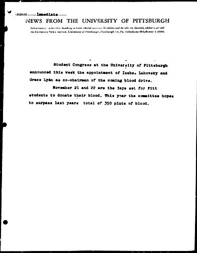 [Isabel Lubovsky and Grace Lyon Co-Chair Blood Drive]