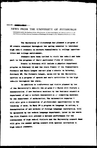 [Pitt Program To Show College Opportunities]