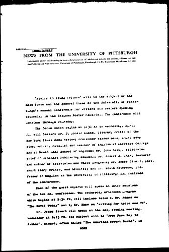 ["Advice To Young Writers" Theme Of Annual Conference]