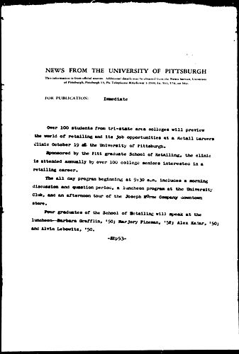 [Pitt Holds Retail Careers Clinic]