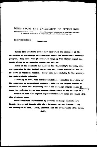 [95 Students Attend Pitt As Part Of Educational Exchange Program]