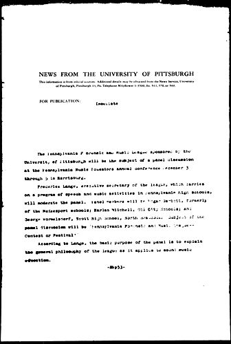 [Pitt Program Subject Of Panel Discussion]