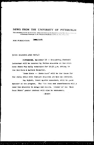 Pitt Students Plan Rally