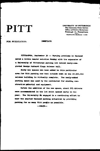 [Clapp Science Hall Parking Lot Expanded]