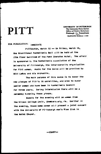 [Pitt Holds Panhellenic Ball]