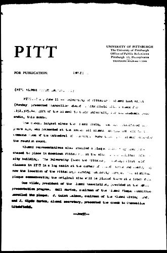 Pitt Alumni [Presents Check]