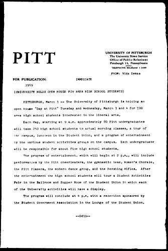 University Holds Open House For Area High School Students