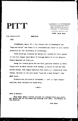 ["Guys and Dolls" Has International Flavor