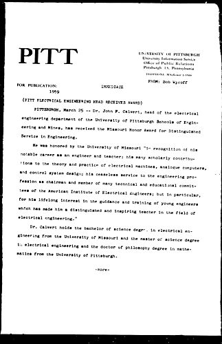 Pitt Electrical Engineering Head Receives Award