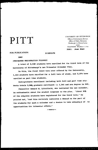 Trimester Registration Figures