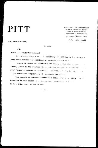 Pitt Law Students Honored