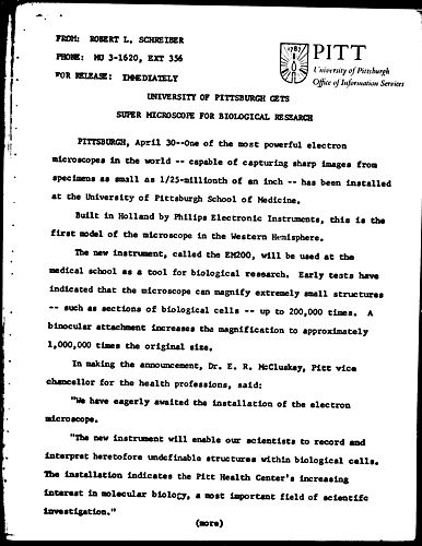 University Of Pittsburgh Gets Super Microscope For Biological Research