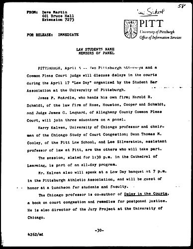 Law Students Name Members Of Panel