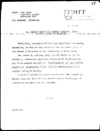 U.S. Health Department Awards Research Grants To Pitt School Of Pharmacy