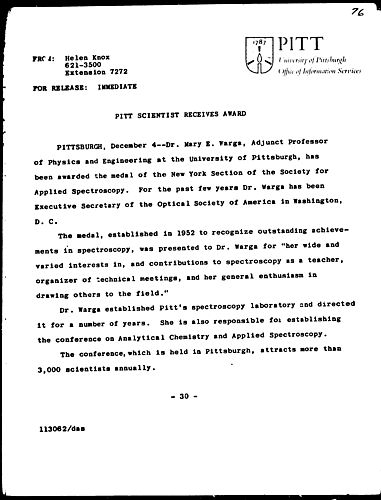 Pitt Scientist Receives Award