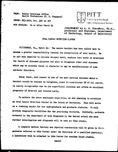 Oral Cancer Detection Center