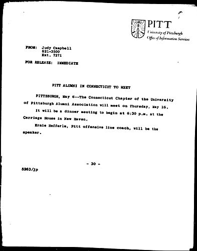 Pitt Alumni In Connecticut To Meet