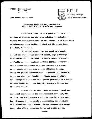 Students From Ireland, California Offer Unique View Of Allegheny County