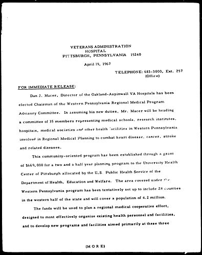 [Dan J. Macer Elected Chairman Of WPRMP Advisory Committee]