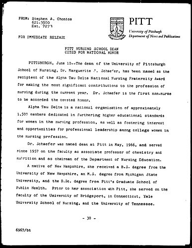 Pitt Nursing School Dean Cited For National Honor