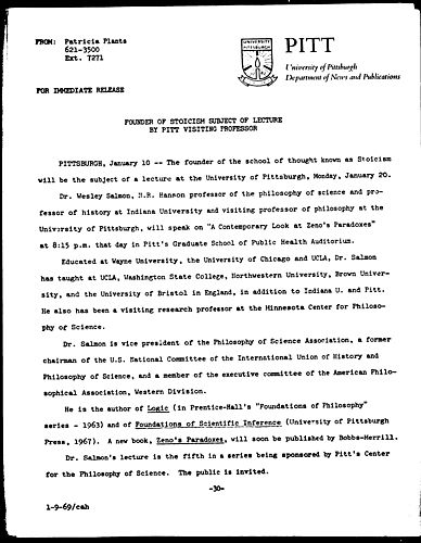 Founder Of Stoicism Subject Of Lecture By Pitt Visiting Professor